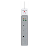 Porodo 4AC 65W 3000W Power Strip-White